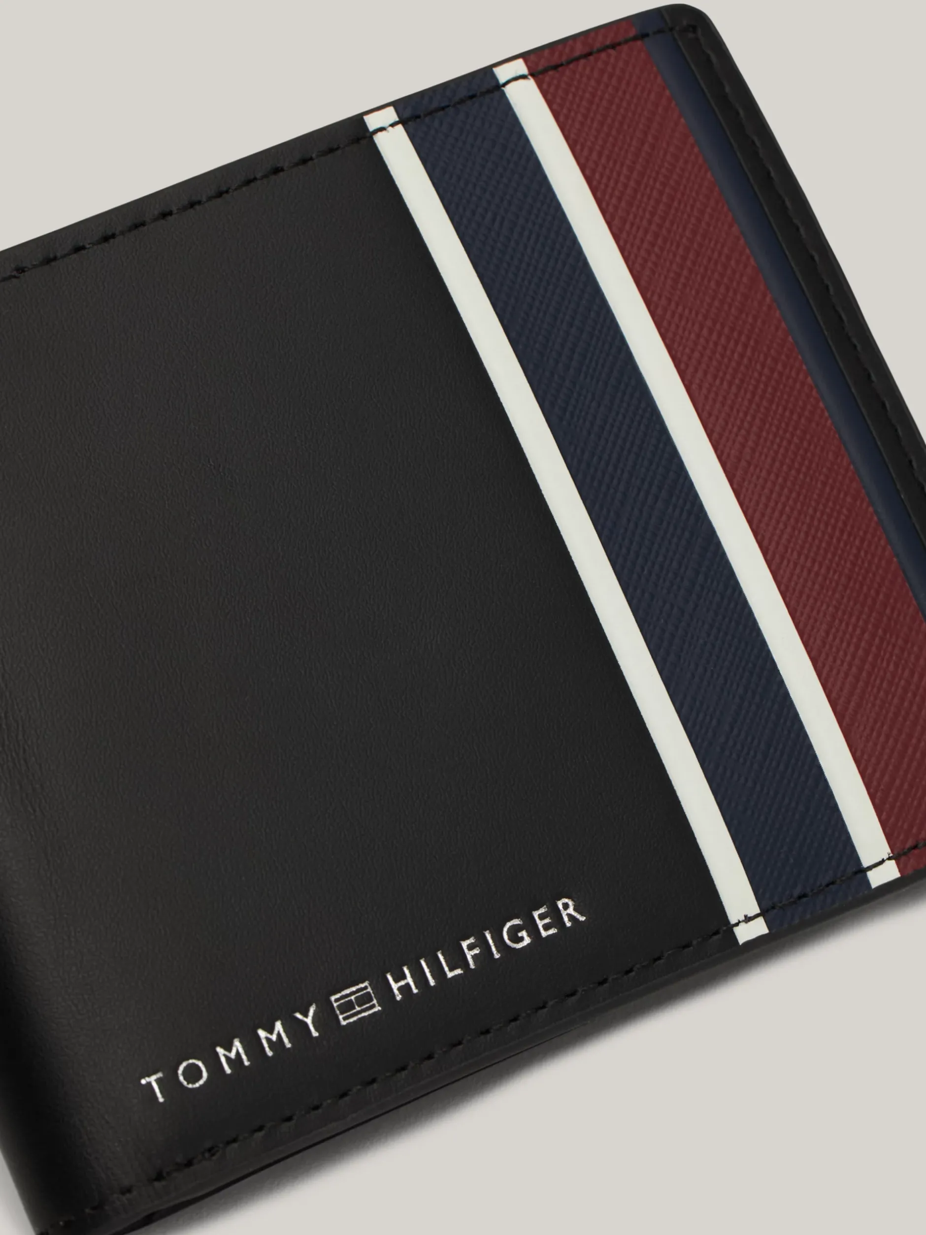 Portfele & Breloczki Do Kluczy*Tommy Hilfiger Mały Portfel Skórzany Corporate Na Karty BLACK