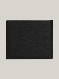 Portfele & Breloczki Do Kluczy*Tommy Hilfiger Mały Składany Portfel Ze Skóry BLACK