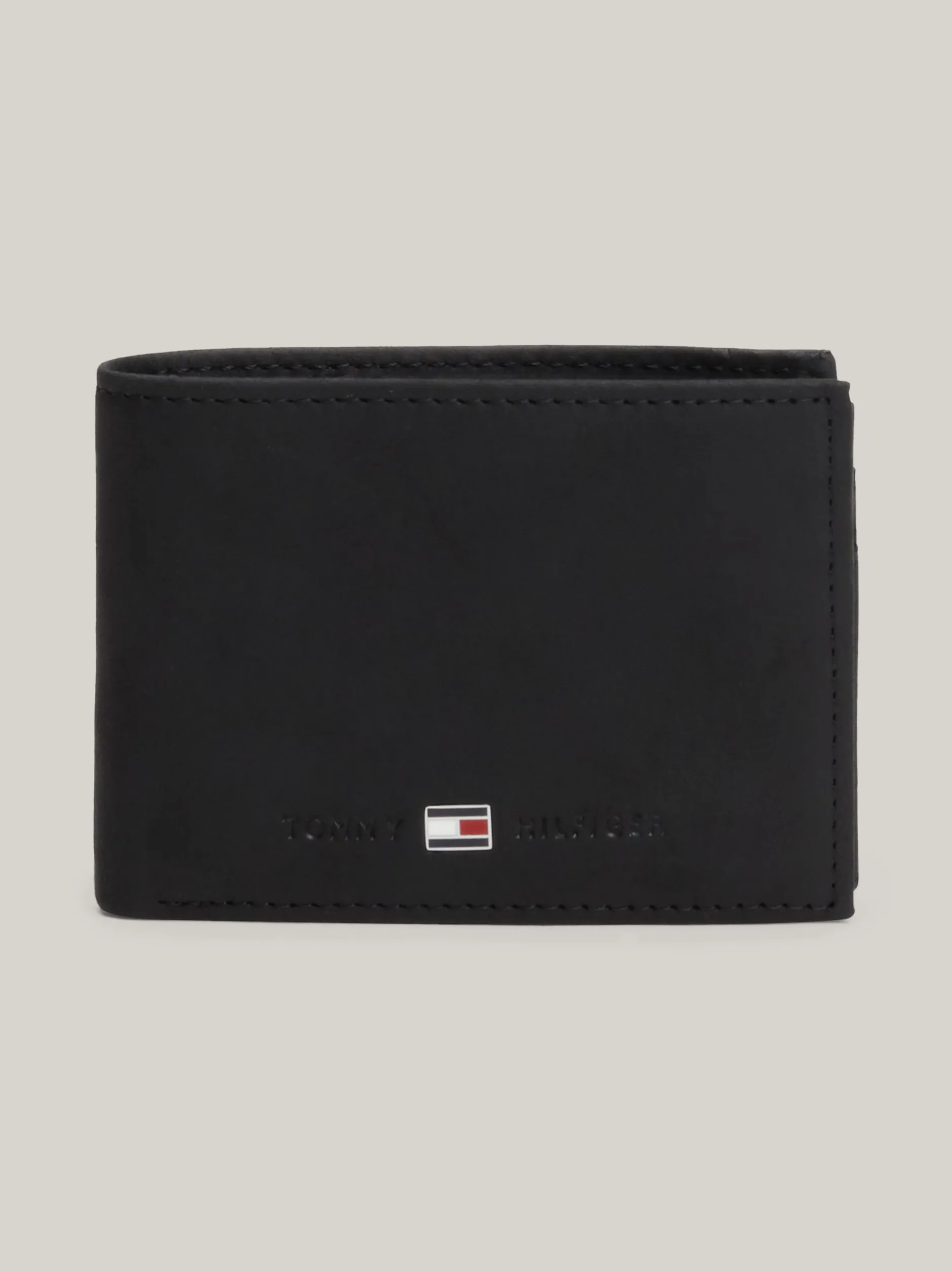 Portfele & Breloczki Do Kluczy*Tommy Hilfiger Mały Skórzany Portfel BLACK