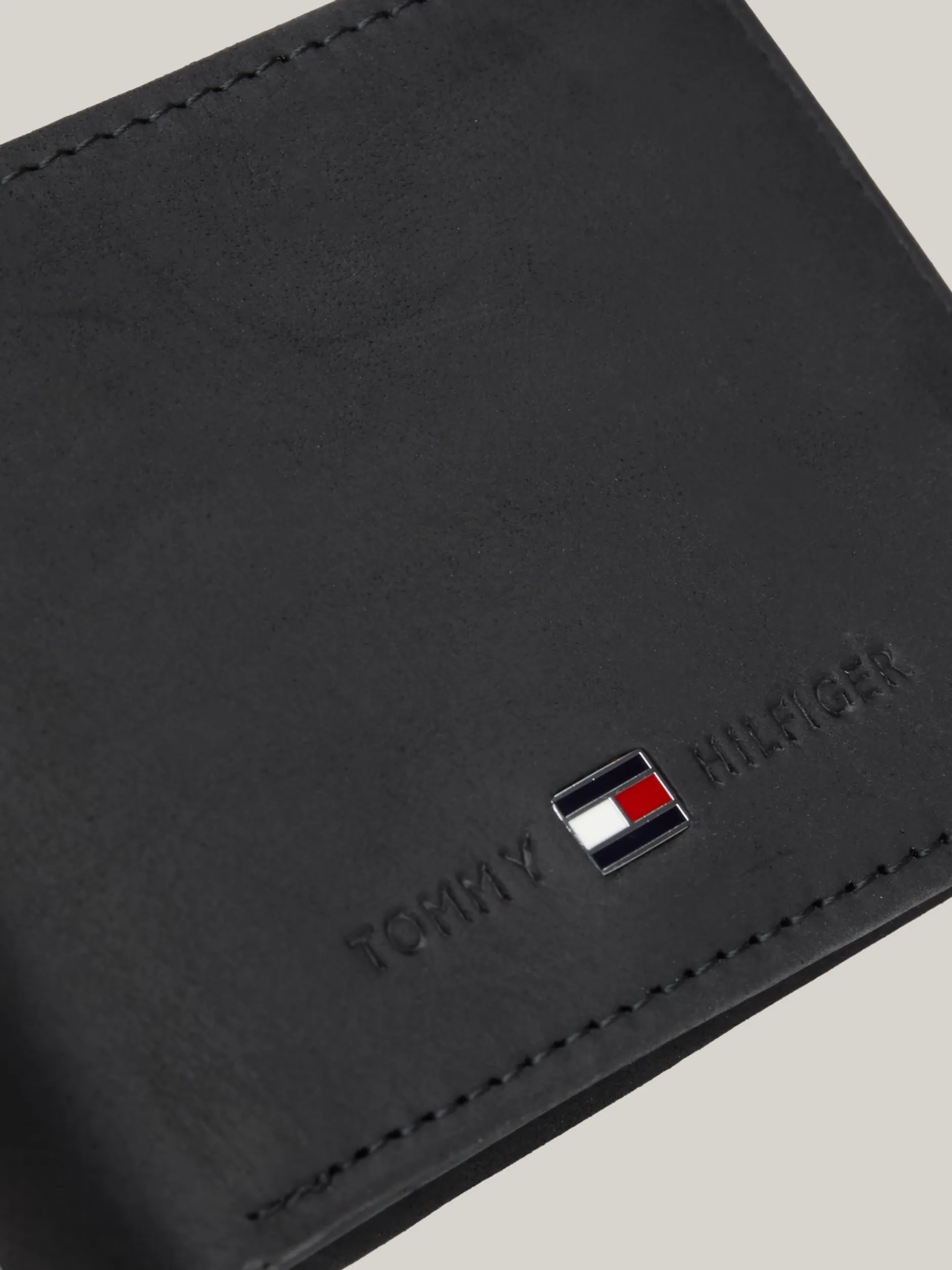 Portfele & Breloczki Do Kluczy*Tommy Hilfiger Mały Skórzany Portfel BLACK