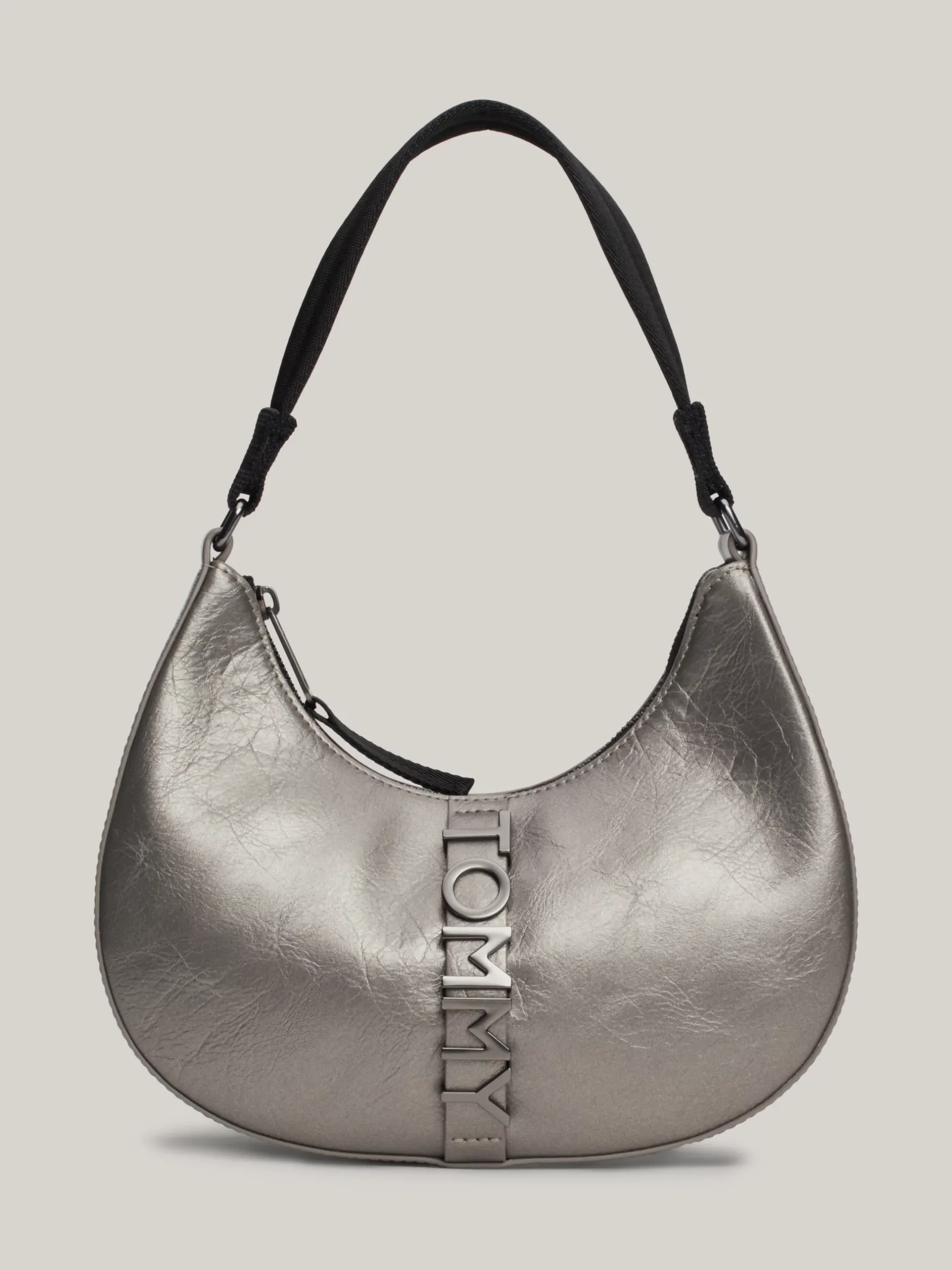 Torby Na Ramię*Tommy Hilfiger Metaliczna Torebka Na Ramię City PEWTER