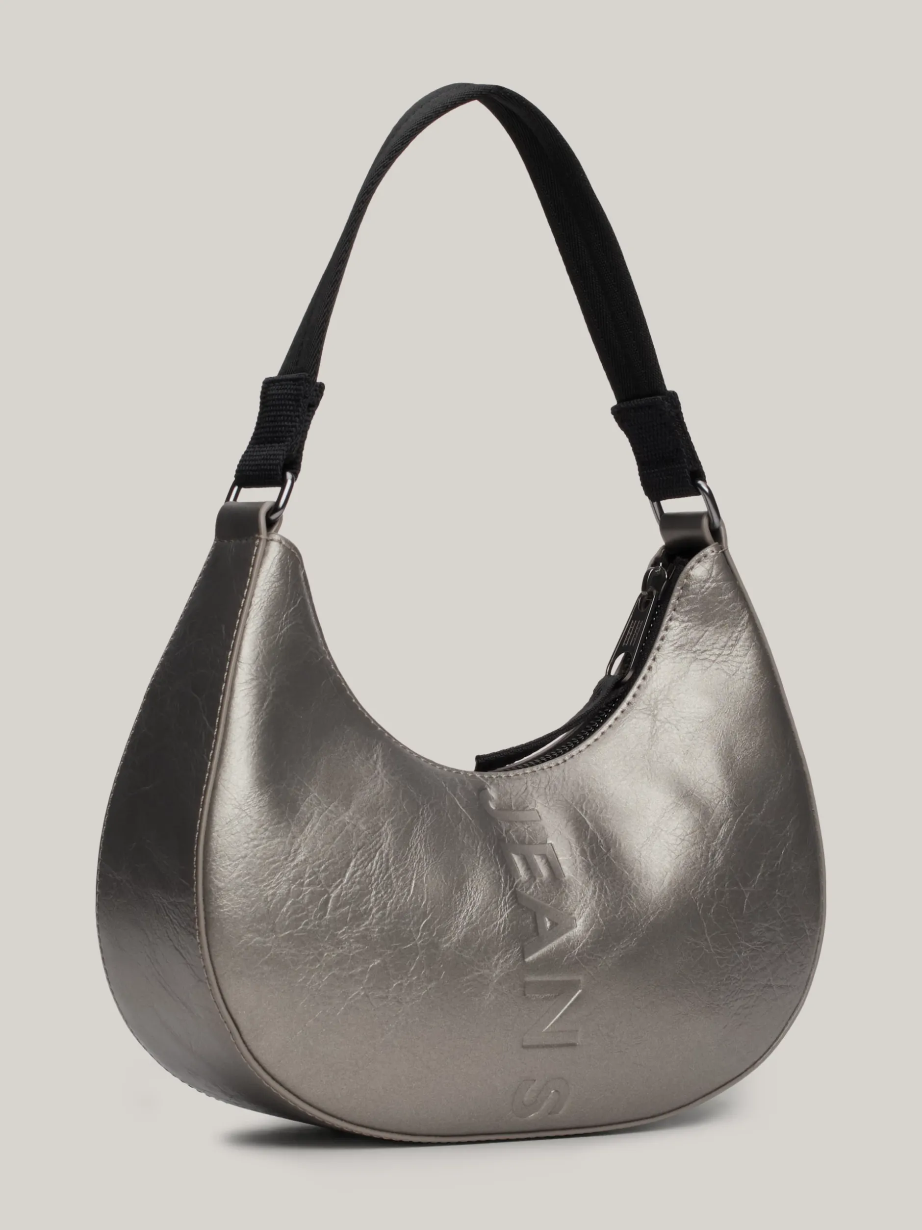 Torby Na Ramię*Tommy Hilfiger Metaliczna Torebka Na Ramię City PEWTER