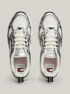 White Trainers|Sneakersy*Tommy Hilfiger Metaliczne Buty Sportowe BLACK