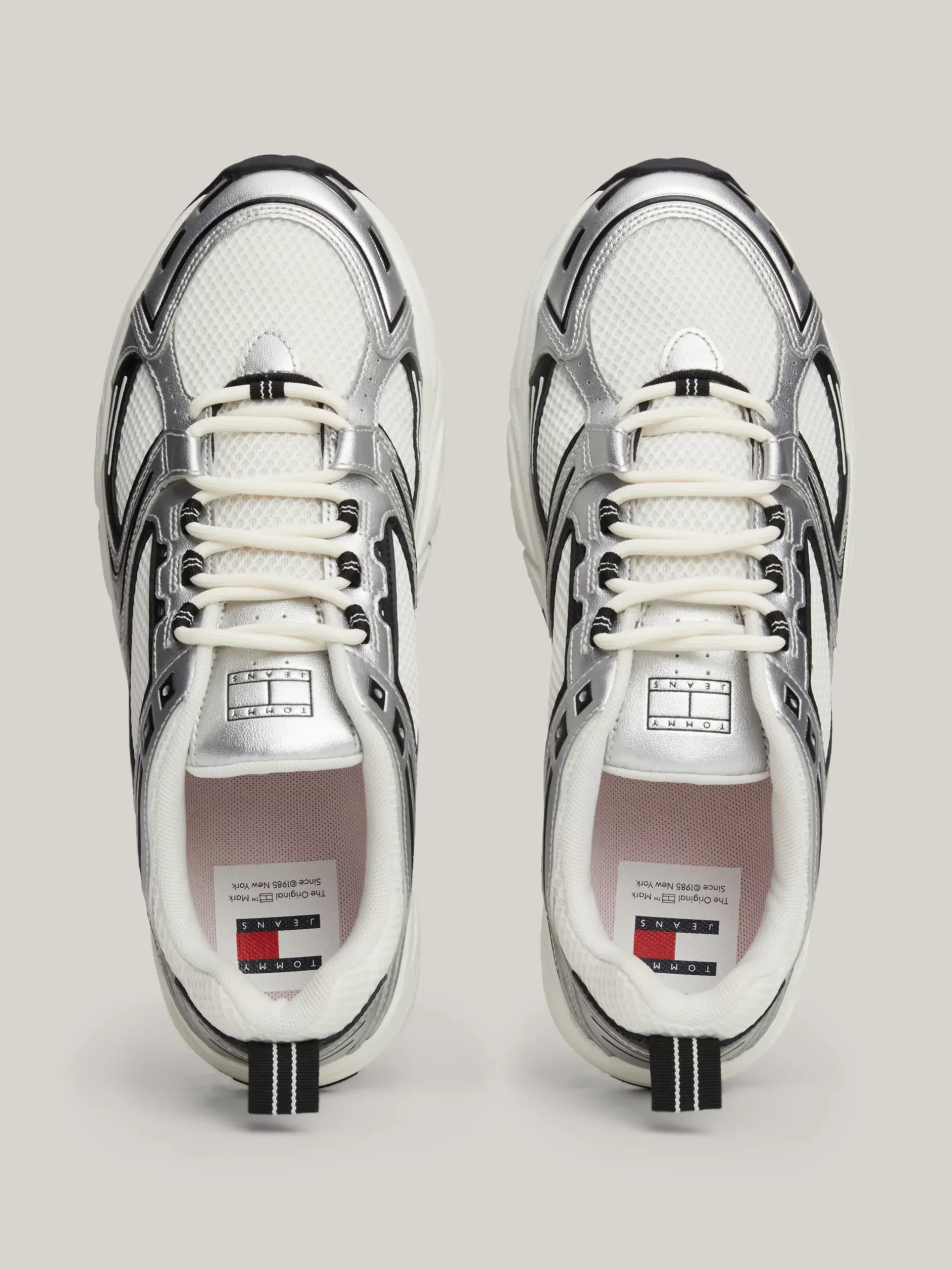 White Trainers|Sneakersy*Tommy Hilfiger Metaliczne Buty Sportowe BLACK