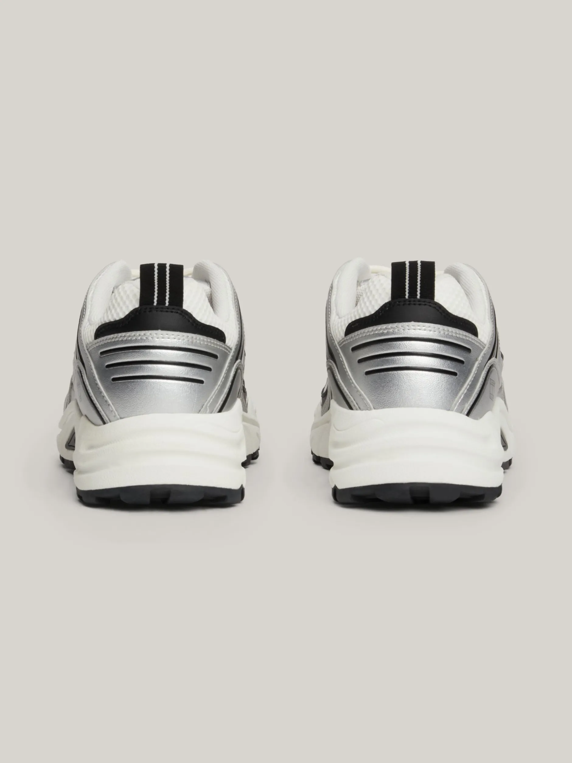 White Trainers|Sneakersy*Tommy Hilfiger Metaliczne Buty Sportowe BLACK
