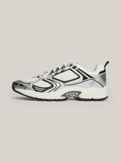 White Trainers|Sneakersy*Tommy Hilfiger Metaliczne Buty Sportowe BLACK