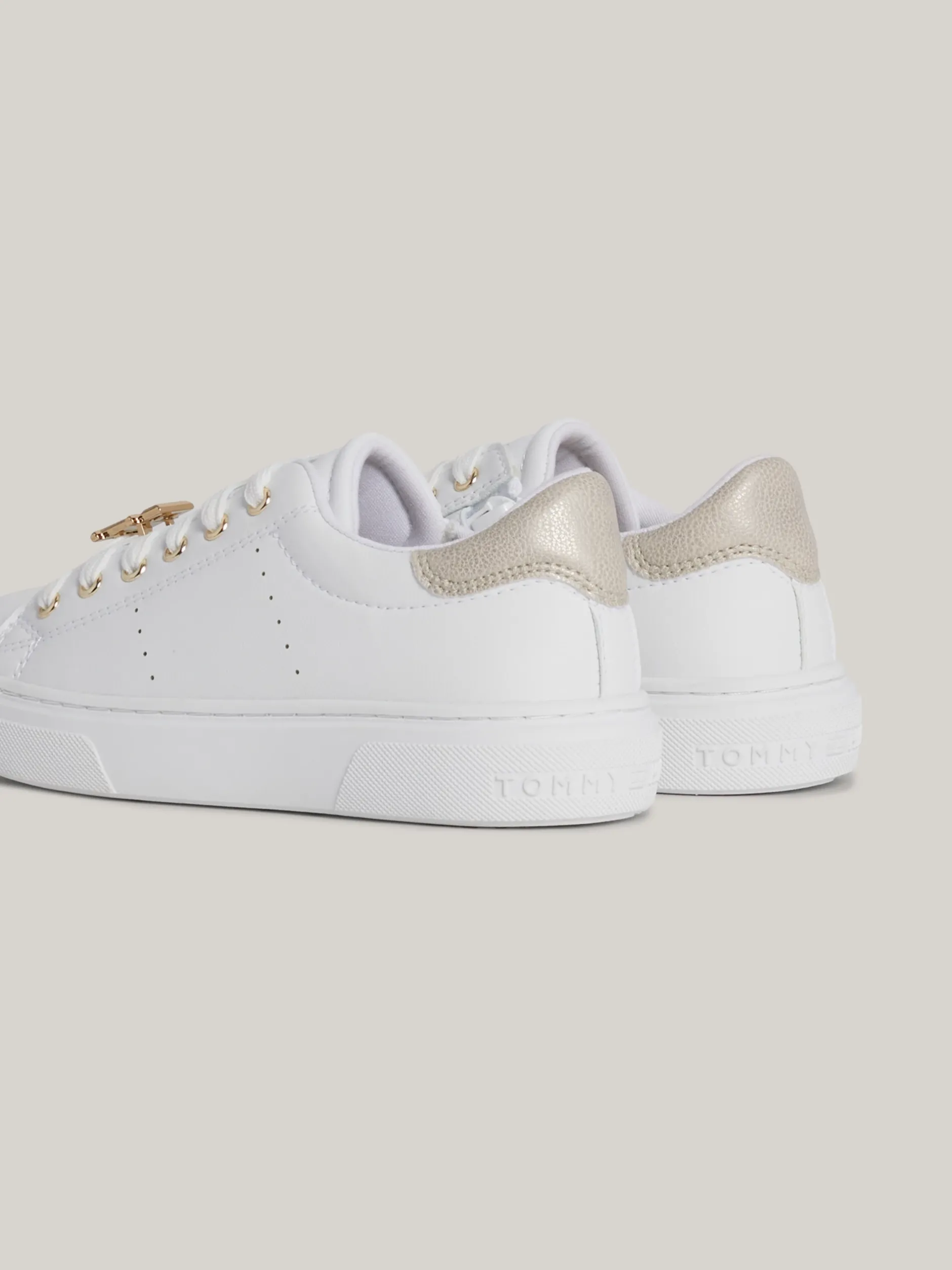 Obuwie I Akcesoria*Tommy Hilfiger Metaliczne Buty Sportowe TH Monogram WHITE/PLATINUM