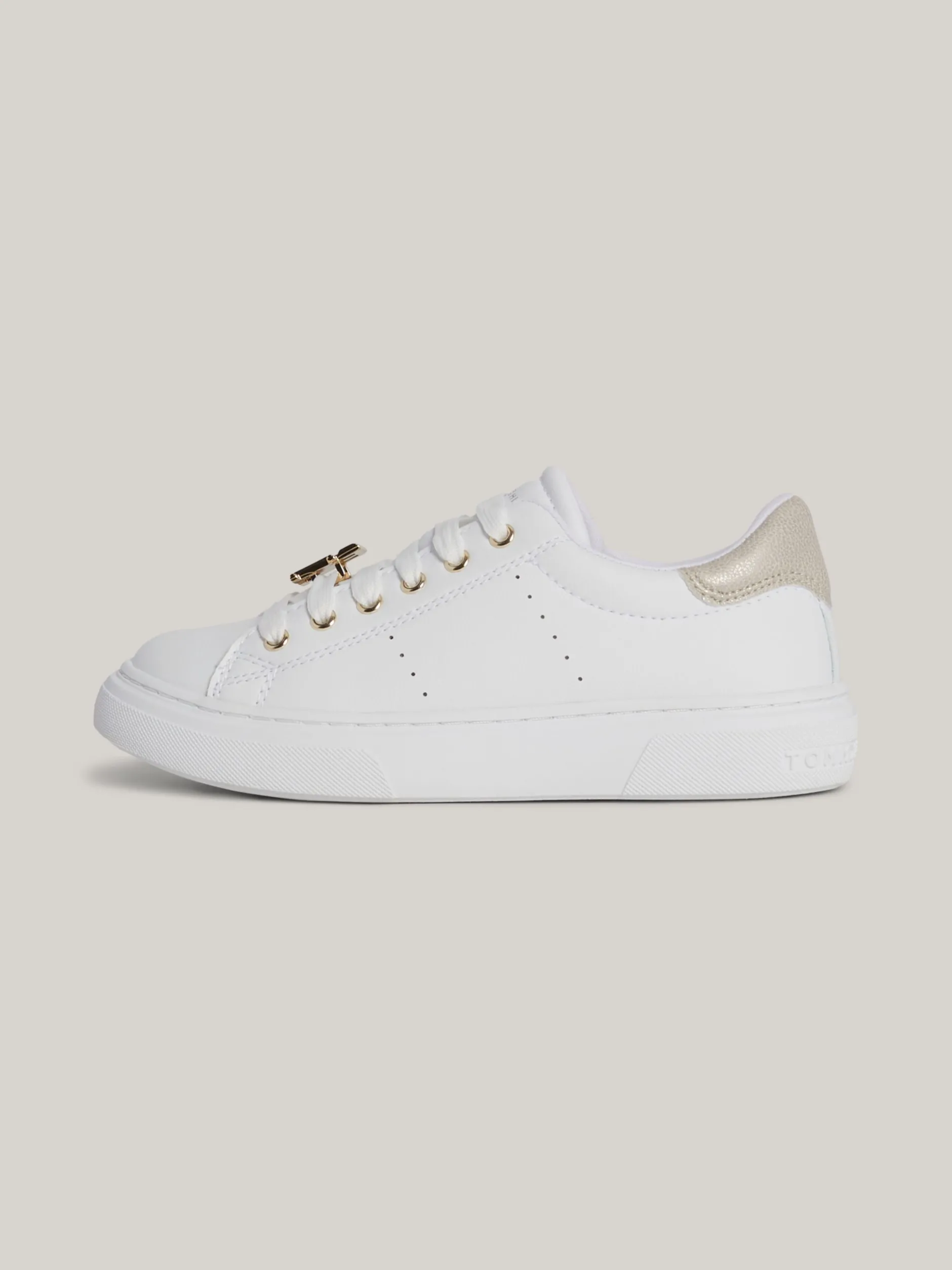 Obuwie I Akcesoria*Tommy Hilfiger Metaliczne Buty Sportowe TH Monogram WHITE/PLATINUM
