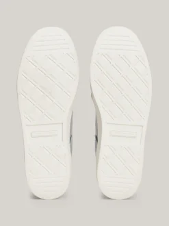 Sneakersy*Tommy Hilfiger Metaliczne Buty Sportowe Heritage Ze Skóry SILVER