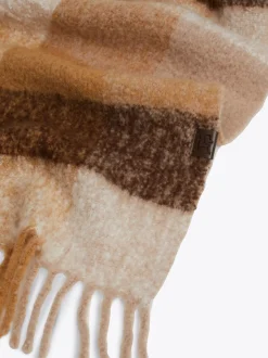 Szaliki|Szaliki*Tommy Hilfiger Miękki Szalik Z Wełną W Mieszaną Kratę CAMEL MIX
