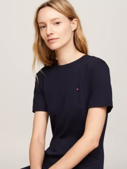 Sukienki*Tommy Hilfiger Minisukienka T-shirtowa O Wąskim Kroju DESERT SKY
