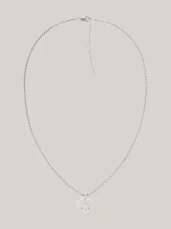 Biżuteria*Tommy Hilfiger Naszyjnik Ze Stali Nierdzewnej Z Monogramem SILVER
