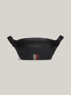Torebki Na Pasku*Tommy Hilfiger Nerka Z Metalowym Logo BLACK