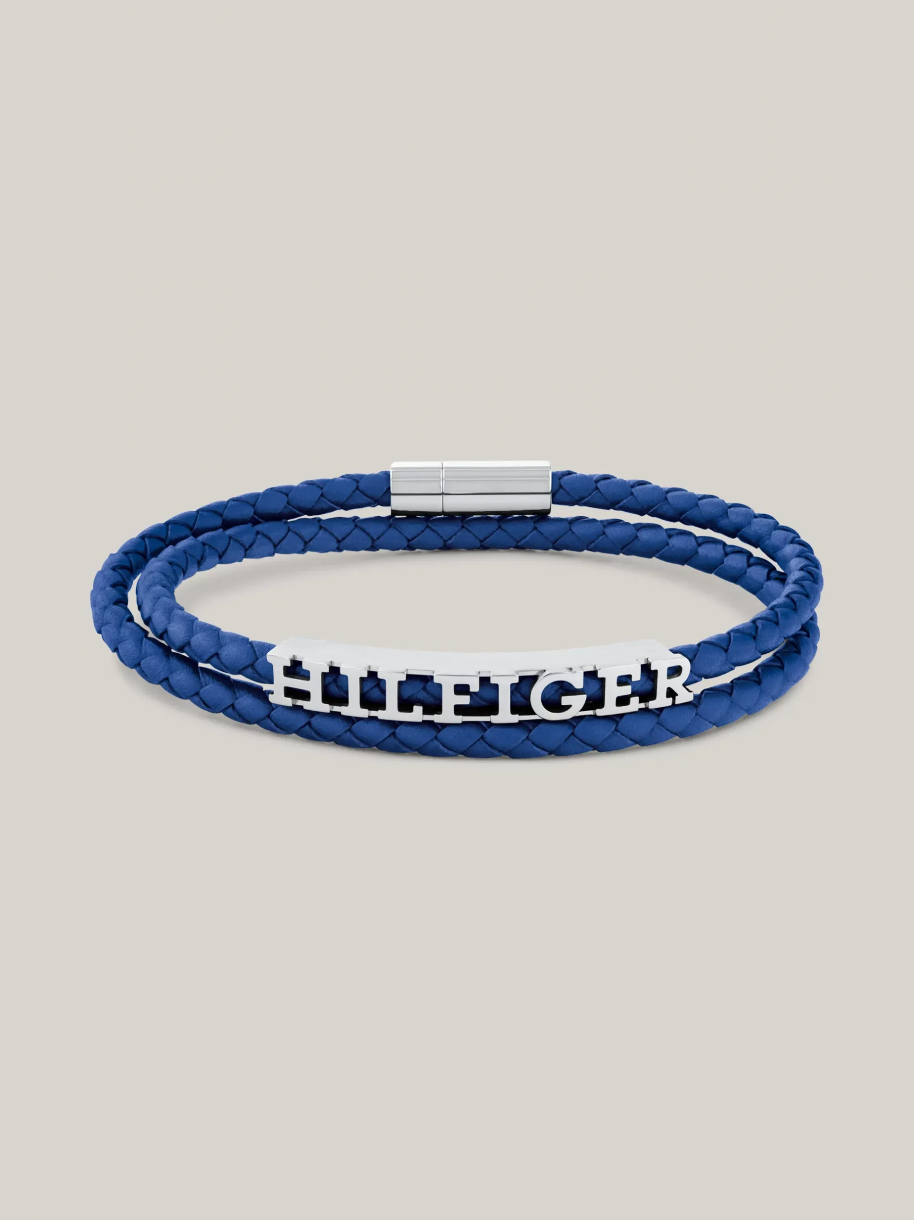 Biżuteria & Spinki Do Mankietów*Tommy Hilfiger Niebieska Pleciona Bransoletka Za Skóry BLUE