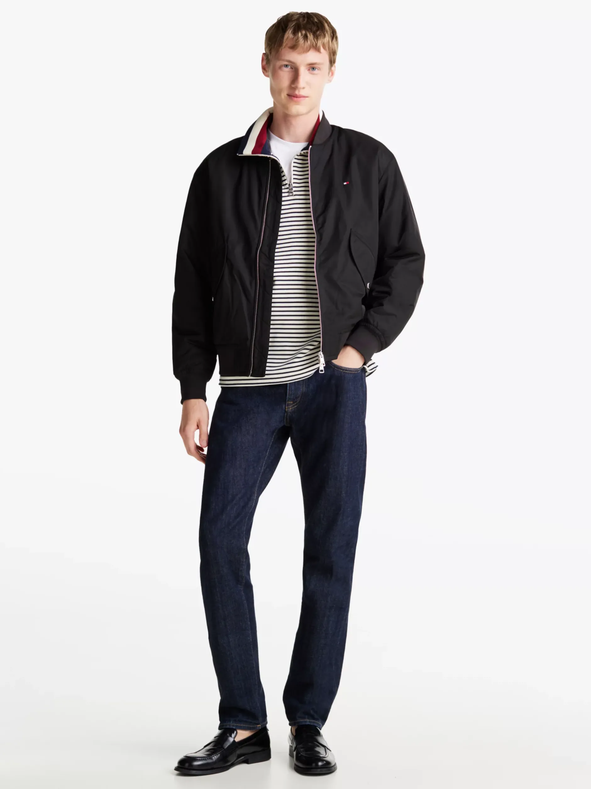 Kurtki & Płaszcze|Bomberki*Tommy Hilfiger Nieprzemakalna Kurtka Bomber Z Termoizolacją BLACK