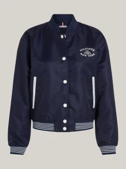 Kurtki & Płaszcze*Tommy Hilfiger Nieprzemakalna Kurtka Bomber Curve Varsity DESERT SKY