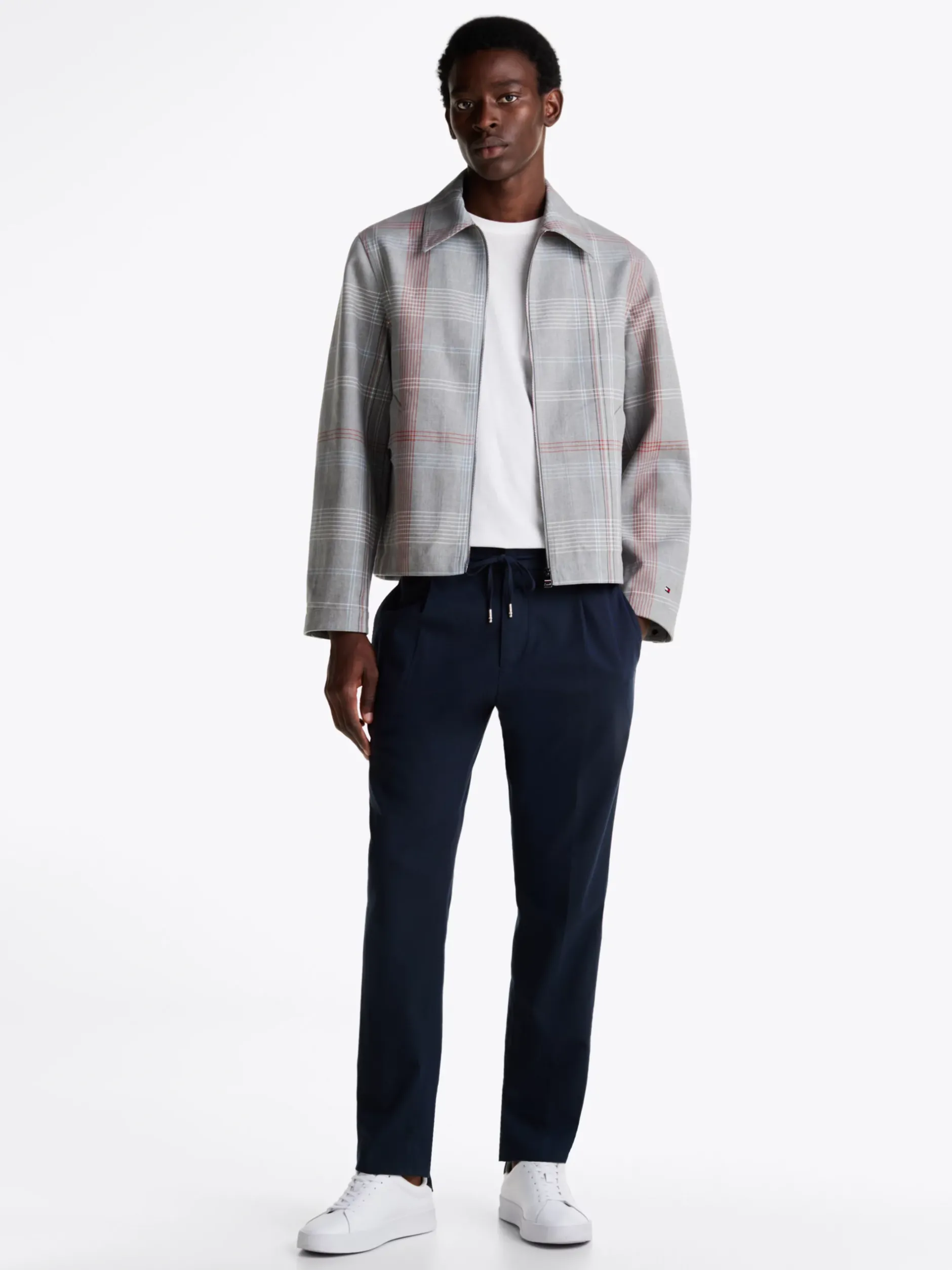 Kurtki & Płaszcze*Tommy Hilfiger Nieprzemakalna Kurtka Koszulowa Na Zamek MEDIUM GREY HEATHER