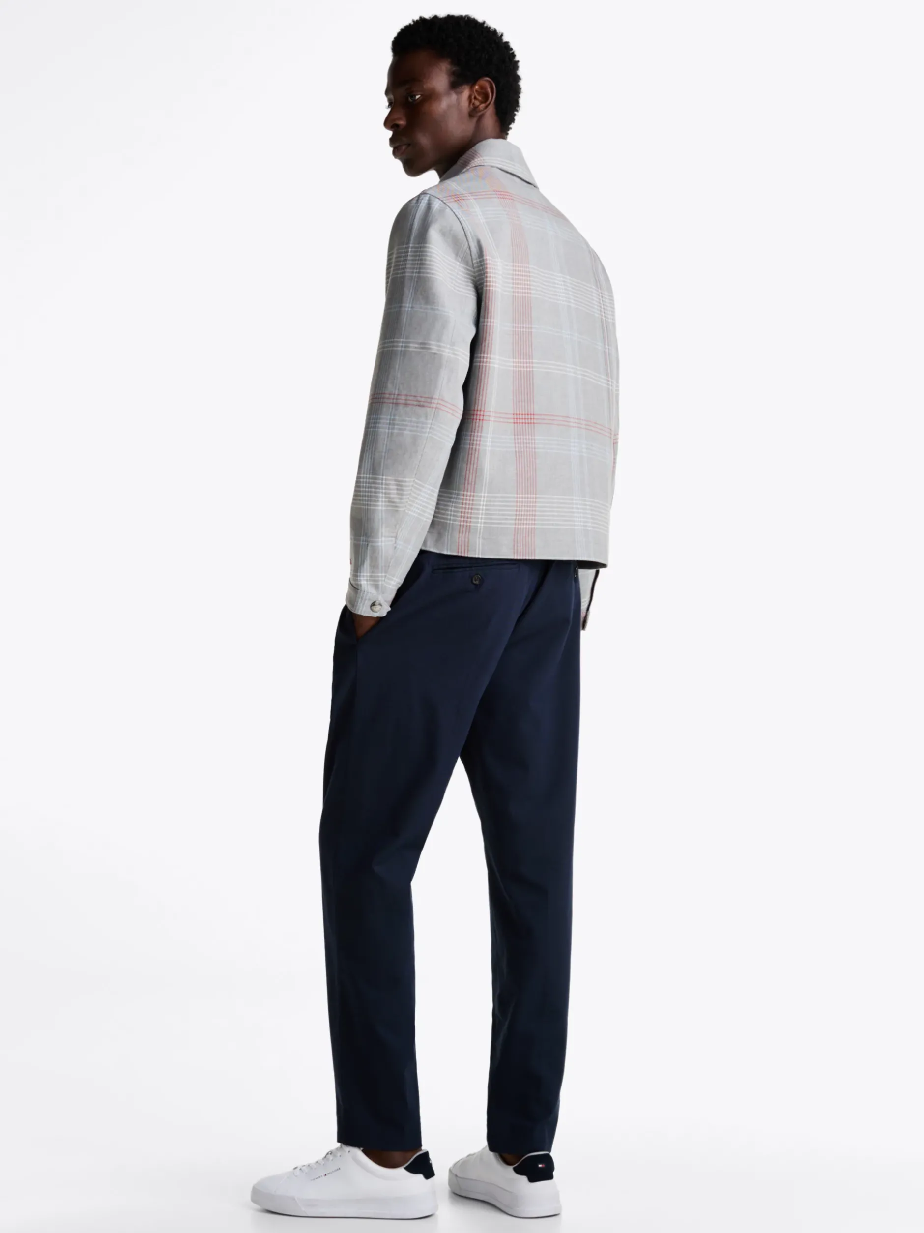 Kurtki & Płaszcze*Tommy Hilfiger Nieprzemakalna Kurtka Koszulowa Na Zamek MEDIUM GREY HEATHER