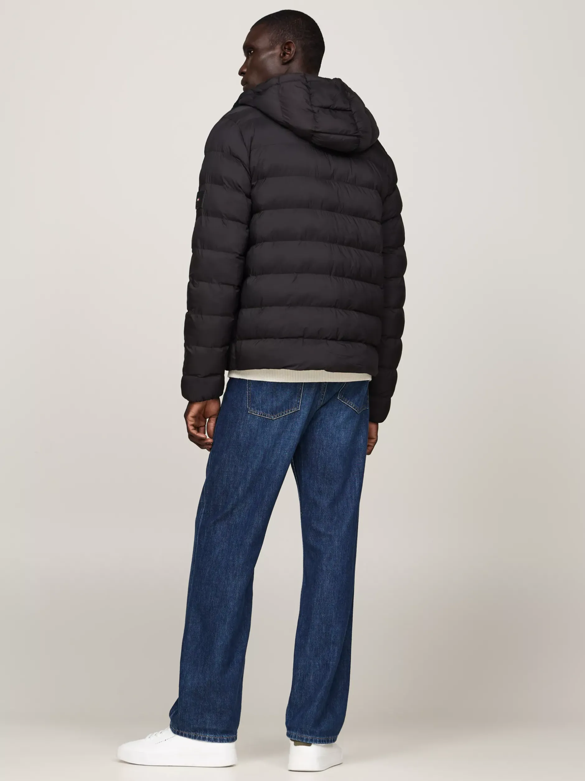 Kurtki & Płaszcze*Tommy Hilfiger Nieprzemakalna Kurtka Ocieplana Z Kapturem BLACK