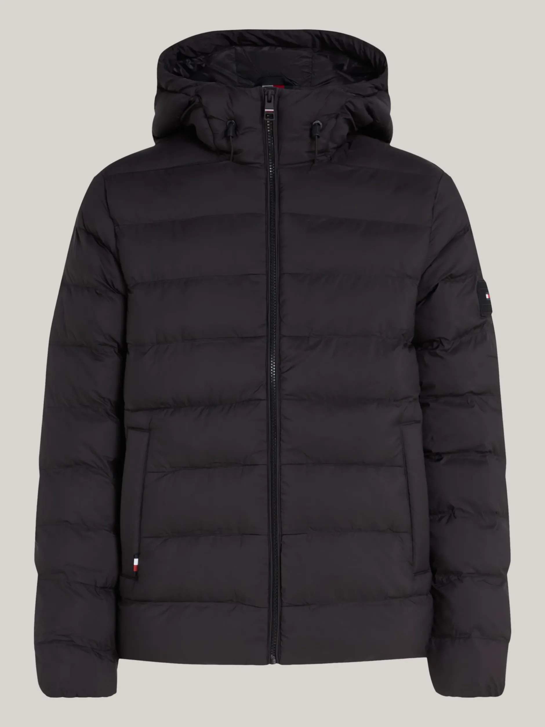 Kurtki & Płaszcze*Tommy Hilfiger Nieprzemakalna Kurtka Ocieplana Z Kapturem BLACK