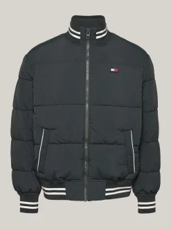 Kurtki & Płaszcze*Tommy Hilfiger Nieprzemakalna Kurtka Puchowa Varsity NEW CHARCOAL