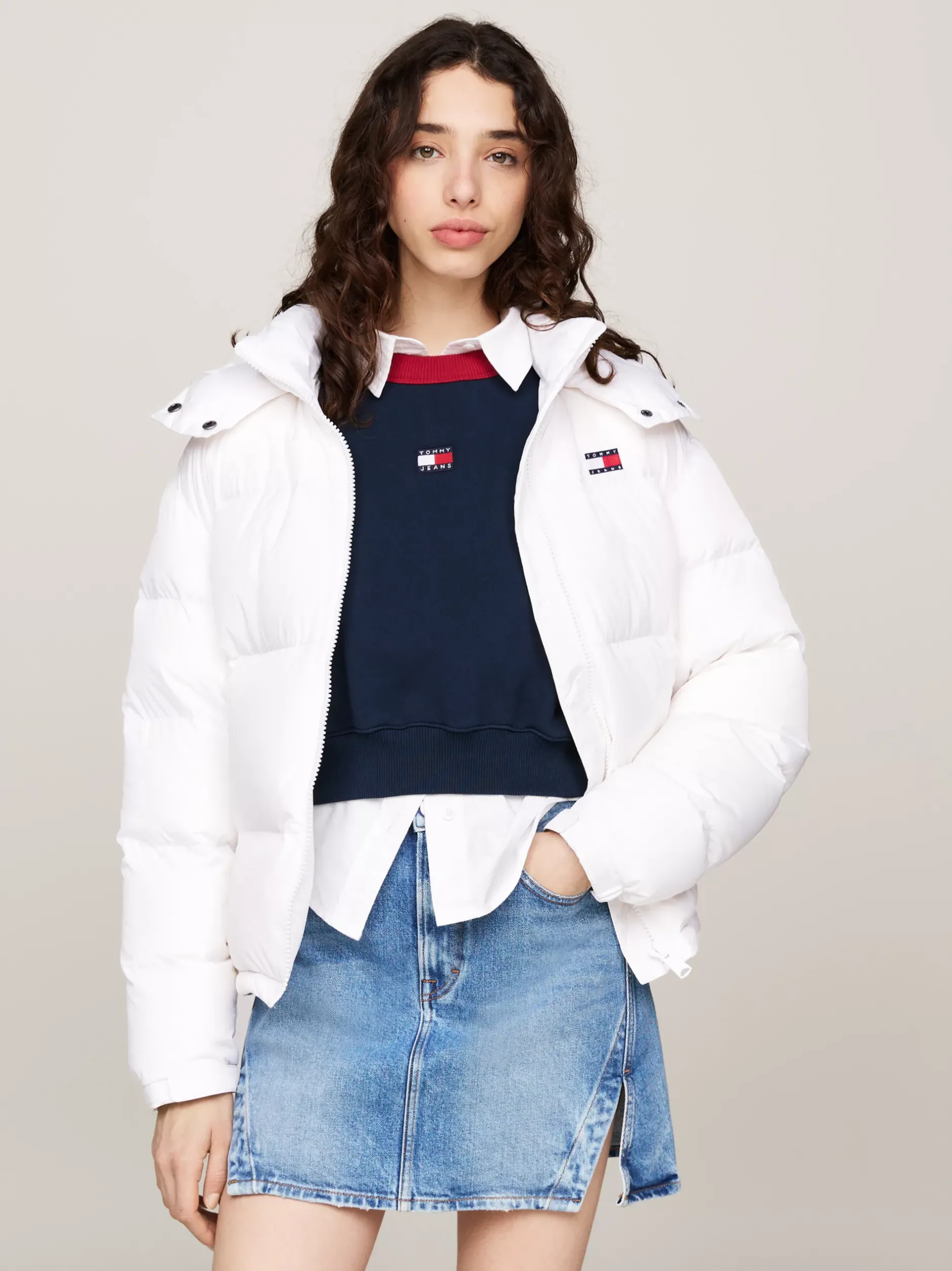 Kurtki & Płaszcze*Tommy Hilfiger Nieprzemakalna Kurtka Puchowa Alaska WHITE