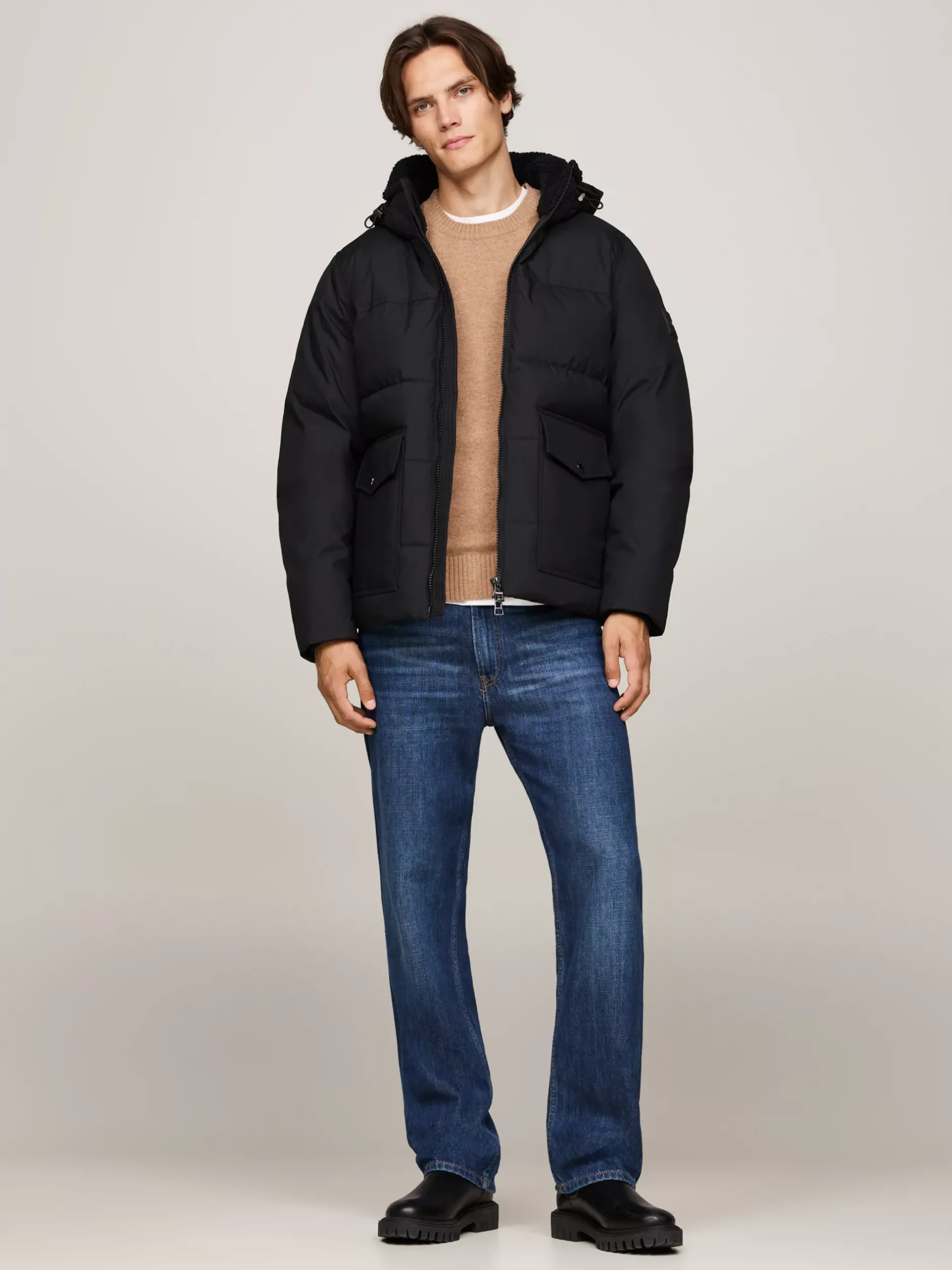 Kurtki & Płaszcze*Tommy Hilfiger Nieprzemakalna Kurtka Rockie Z Ociepleniem BLACK