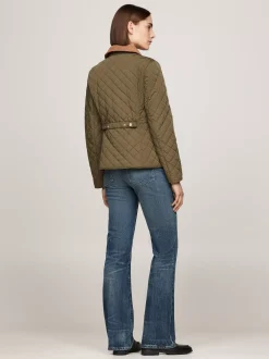 Kurtki & Płaszcze*Tommy Hilfiger Nieprzemakalna Kurtka Z Pikowaniem ARMY GREEN