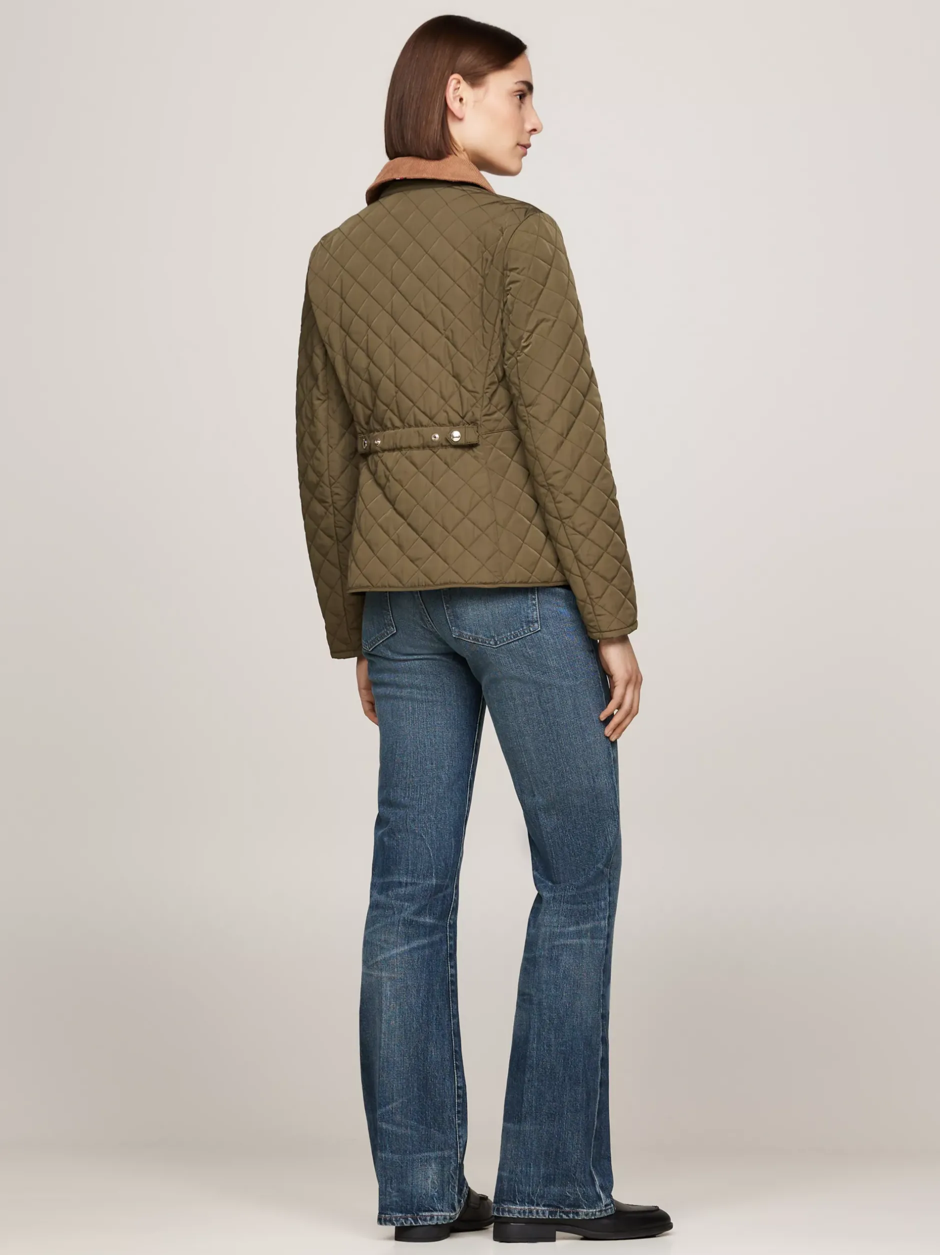 Kurtki & Płaszcze*Tommy Hilfiger Nieprzemakalna Kurtka Z Pikowaniem ARMY GREEN