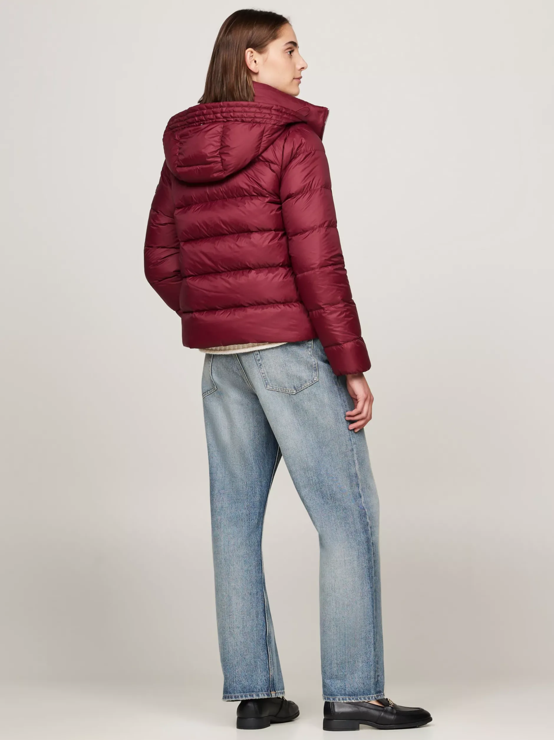 Kurtki & Płaszcze*Tommy Hilfiger Nieprzemakalna Kurtka Z Puchowym Wypełnieniem DEEP ROUGE