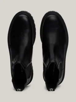 Sztyblety|Buty*Tommy Hilfiger Nieprzemakalne Masywne Sztyblety Ze Skóry BLACK