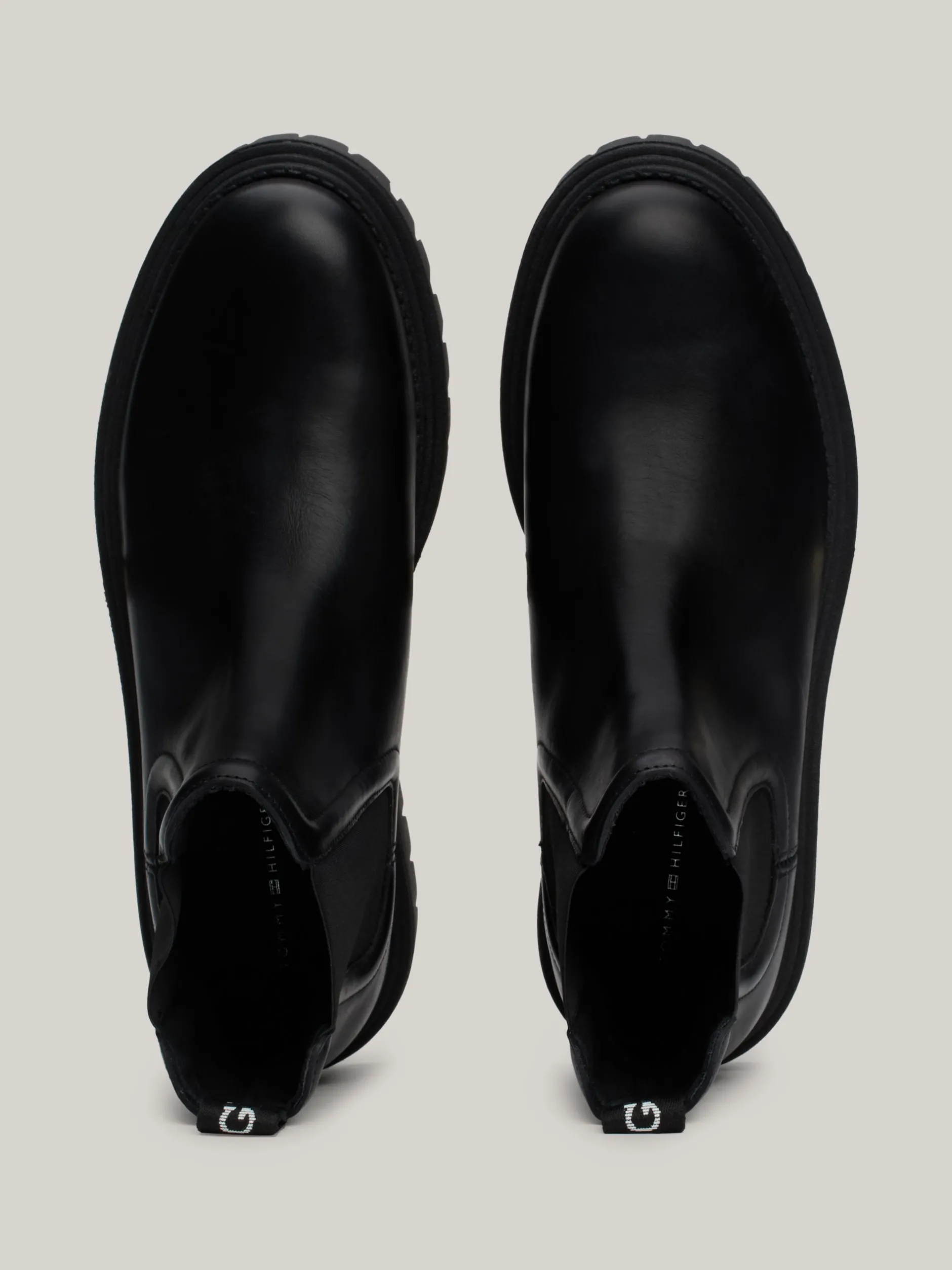 Sztyblety|Buty*Tommy Hilfiger Nieprzemakalne Masywne Sztyblety Ze Skóry BLACK