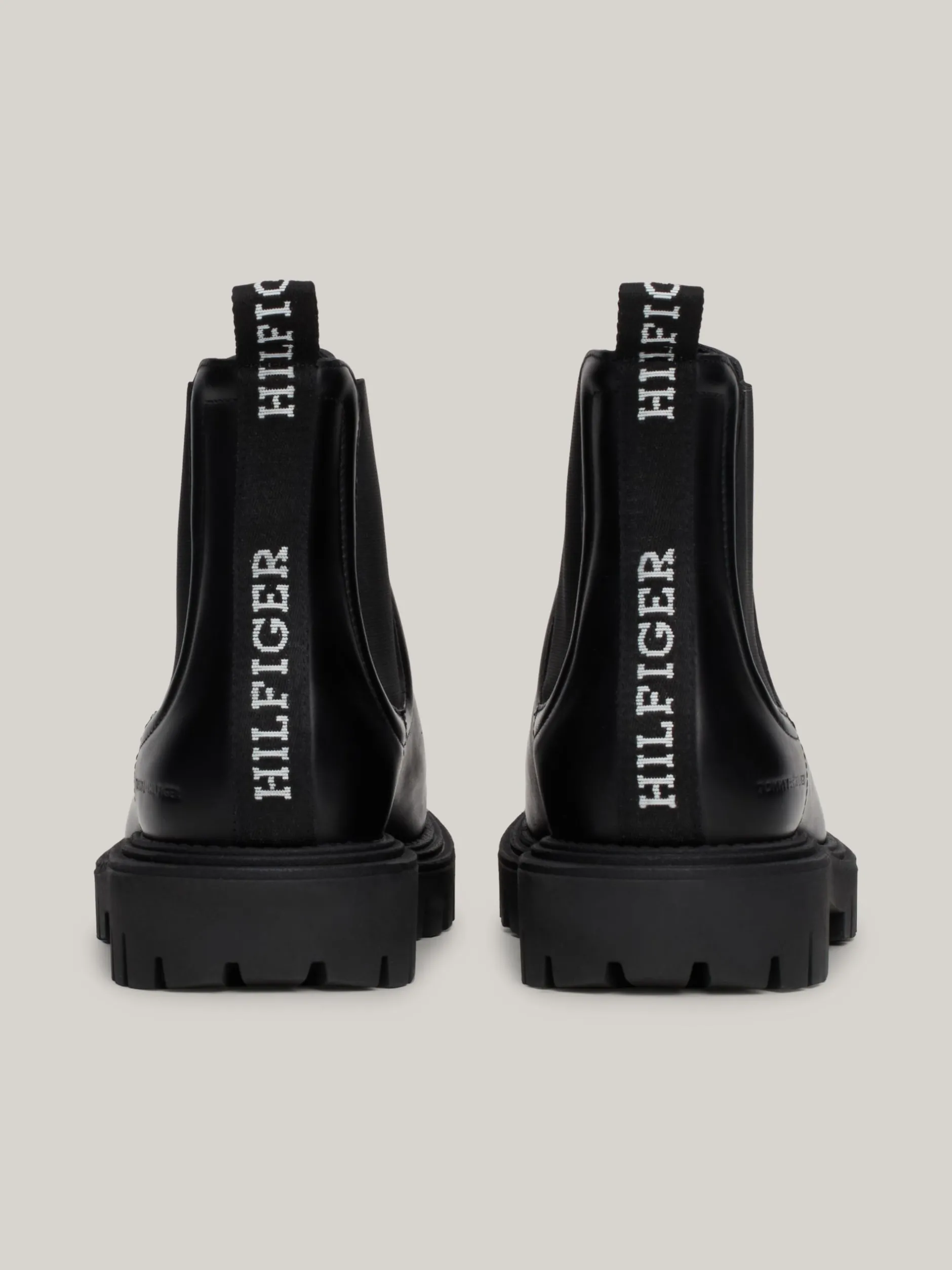 Sztyblety|Buty*Tommy Hilfiger Nieprzemakalne Masywne Sztyblety Ze Skóry BLACK