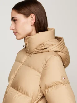 Kurtki & Płaszcze*Tommy Hilfiger Nieprzemakalny Płaszcz Puchowy CLASSIC KHAKI