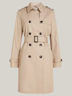Kurtki & Płaszcze*Tommy Hilfiger Nieprzemakalny Trencz O Wąskim Kroju BEIGE