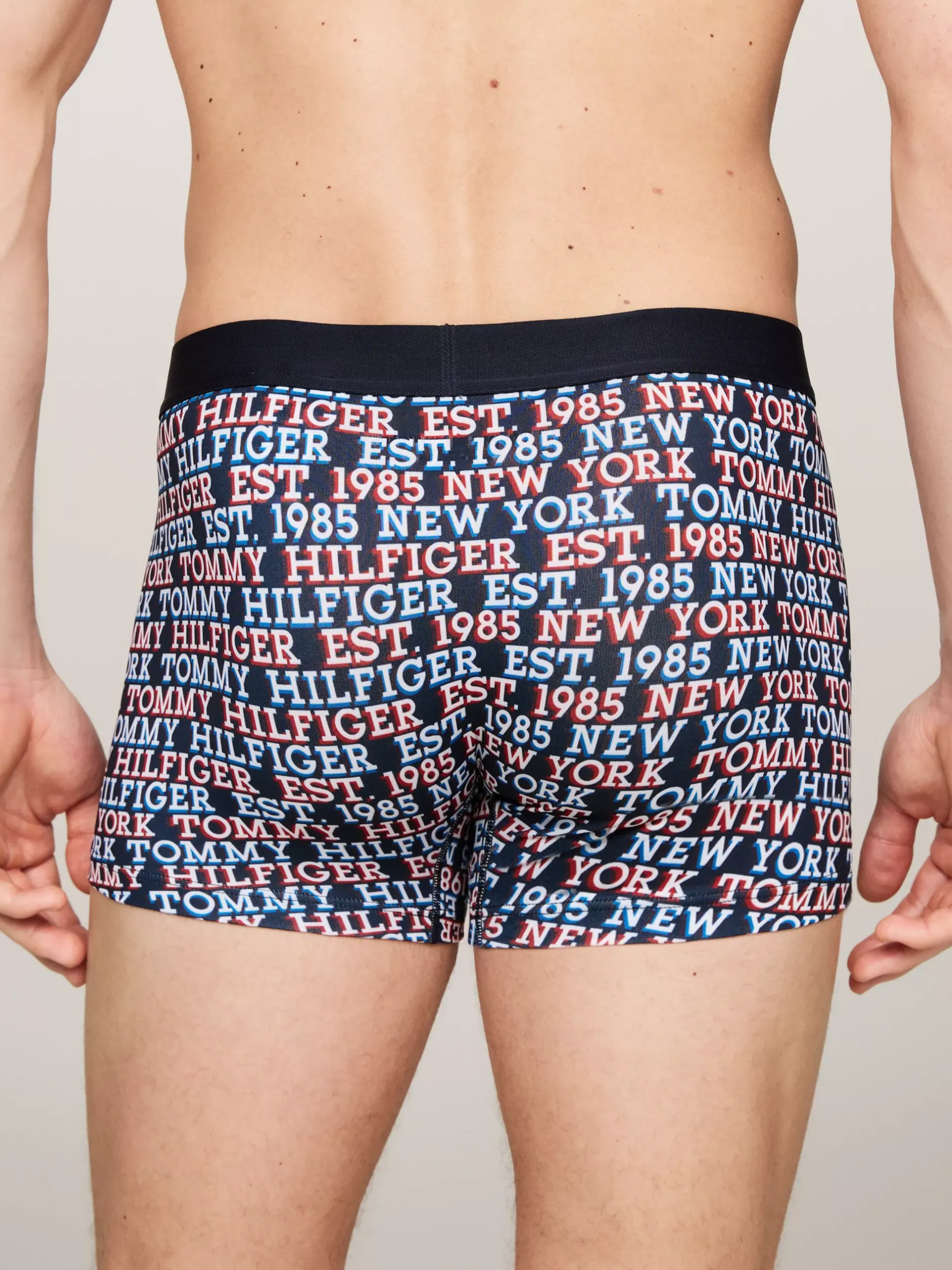 Kąpielówki|Bielizna*Tommy Hilfiger Obcisłe Bokserki TH Original Z Nadrukiem MONOTYPE LOGO ALLOVER DESERT SKY