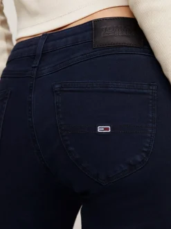 Jeansy*Tommy Hilfiger Obcisłe Jeansy Sophie Z Niskim Stanem AVENUE DARK BLUE STRETCH