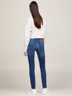 Jeansy*Tommy Hilfiger Obcisłe Jeansy Sophie Z Niskim Stanem NEW NICEVILLE MID BLUE STRETCH