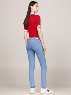 Jeansy*Tommy Hilfiger Obcisłe Jeansy Sophie Z Niskim Stanem DENIM MEDIUM