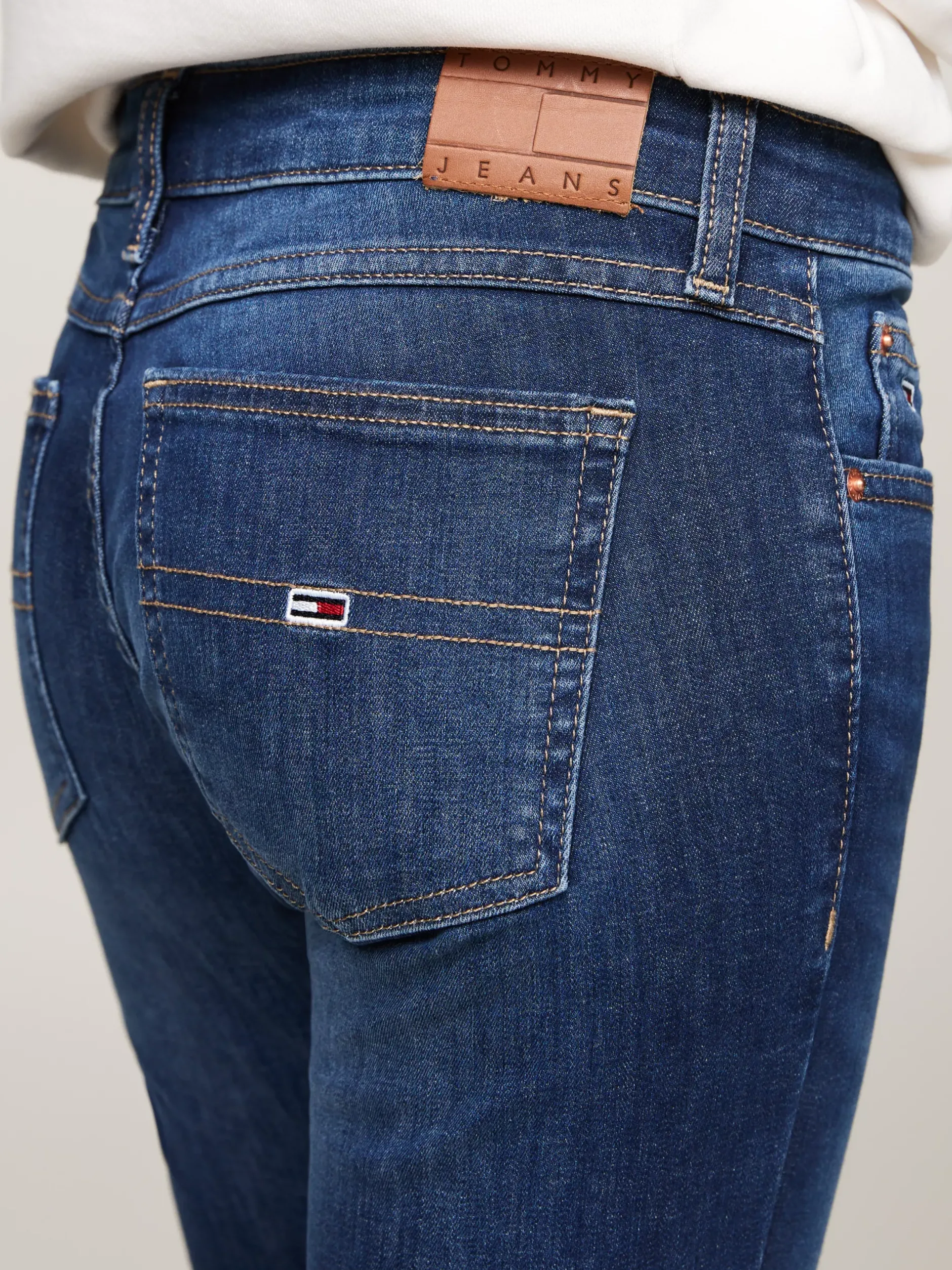 Jeansy*Tommy Hilfiger Obcisłe Jeansy Sophie Z Niskim Stanem DENIM DARK