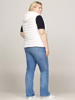 Kurtki & Płaszcze*Tommy Hilfiger Ocieplana Kamizelka Curve Signature ANCIENT WHITE