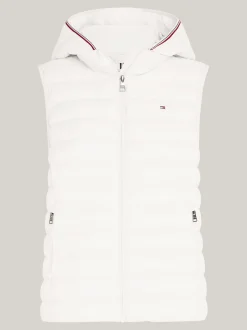 Kurtki & Płaszcze*Tommy Hilfiger Ocieplana Kamizelka Curve Signature ANCIENT WHITE