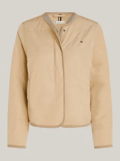 Kurtki & Płaszcze*Tommy Hilfiger Ocieplana Kurtka Bez Kołnierza BEIGE