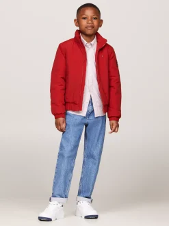 Kurtki*Tommy Hilfiger Ocieplana Kurtka Essential DARK MAGMA