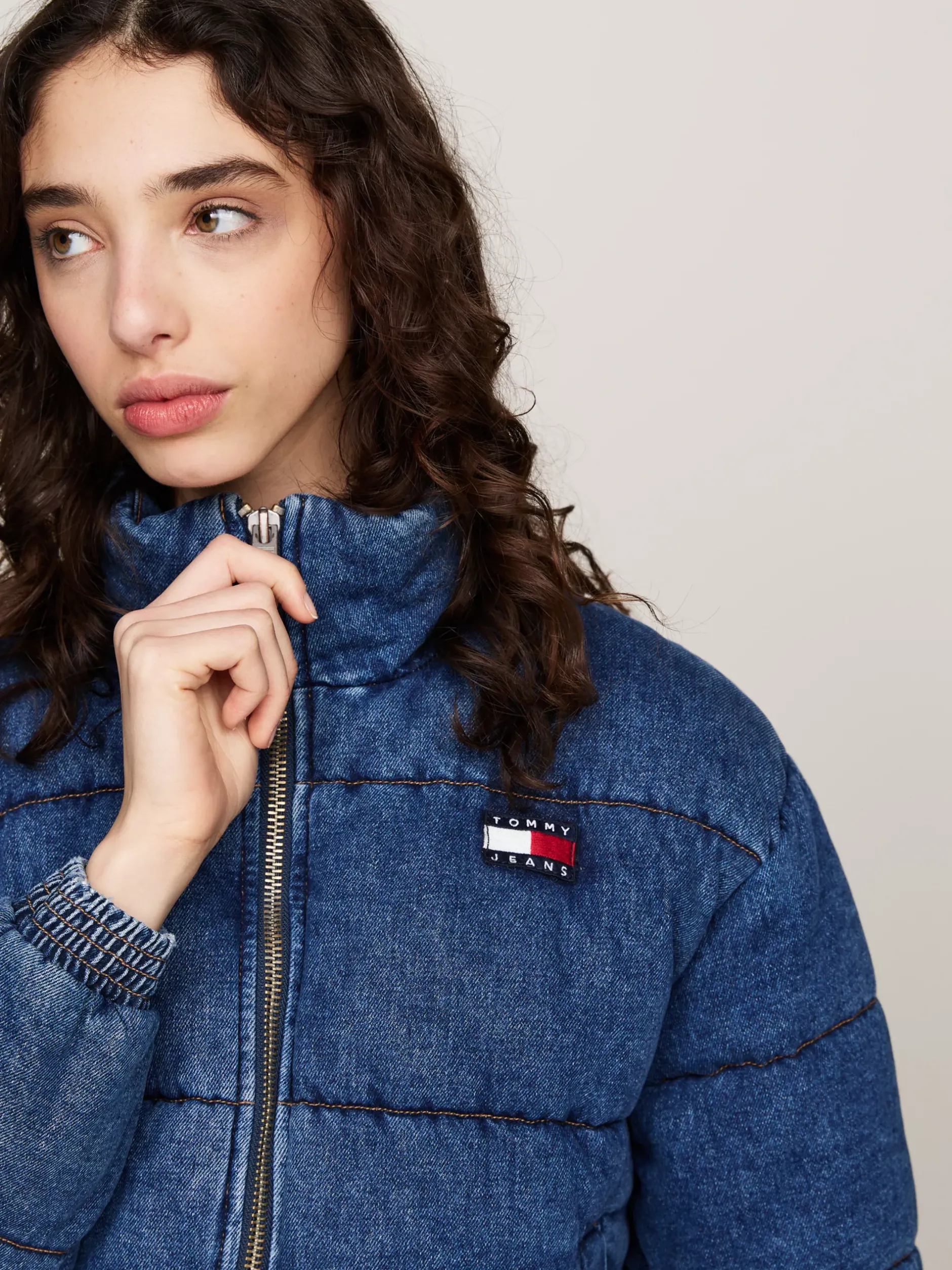 Kurtki & Płaszcze*Tommy Hilfiger Ocieplana Kurtka Jeansowa DENIM MEDIUM