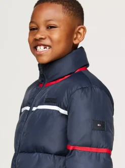 Kurtki I Płaszcze|Kurtki*Tommy Hilfiger Ocieplana Kurtka W Paski O Luźnym Kroju DESERT SKY