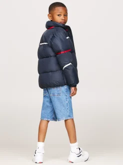 Kurtki I Płaszcze|Kurtki*Tommy Hilfiger Ocieplana Kurtka W Paski O Luźnym Kroju DESERT SKY