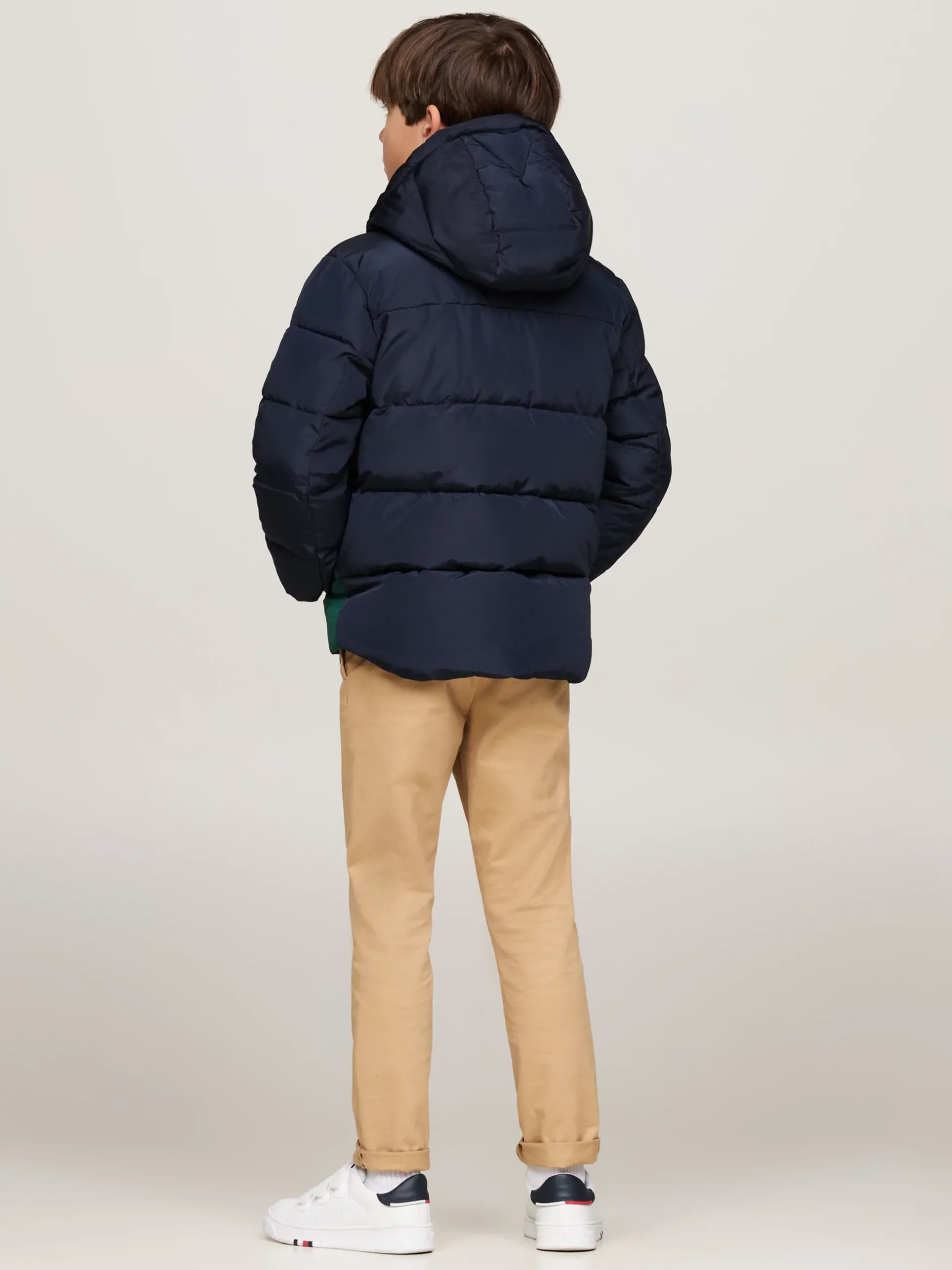 Kurtki*Tommy Hilfiger Ocieplana Kurtka Z Materiału Rip-stop ORNAMENTAL GREEN / ROUGE / BLUE