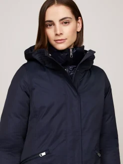 Kurtki & Płaszcze*Tommy Hilfiger Ocieplana Parka Z Kapturem DESERT SKY