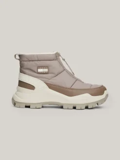 Sznurowane Botki|Botki*Tommy Hilfiger Ocieplane śniegowce Z Zapięciem Na Zamek DUSKY TAUPE